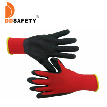 Ddsafety Red Construction Labor Protective Latex Coated Work Glove